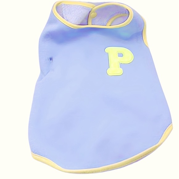 P Pattern Sleeveless Shirt for Pets:Cozy Fleece Fabric Cute & Casual Dogs & Cats - Picture 1 of 6